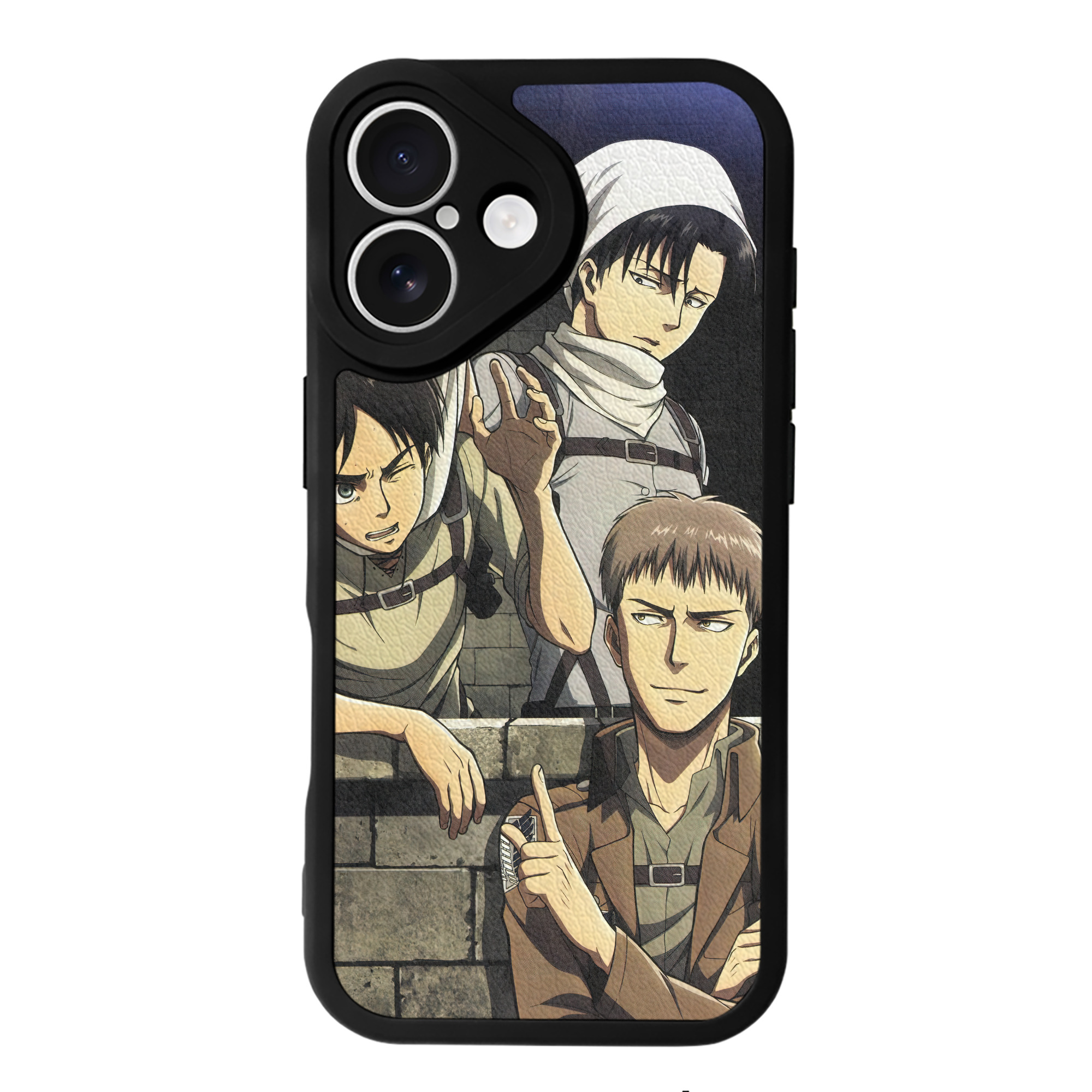 （画像用） 進撃の巨人 Attack on Titan 【iPhone 16シリーズ対応】シリコンスマホケース（レザー調） 材質：シリコン